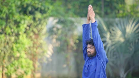 Indian-man-doing-Surya-Namaskar