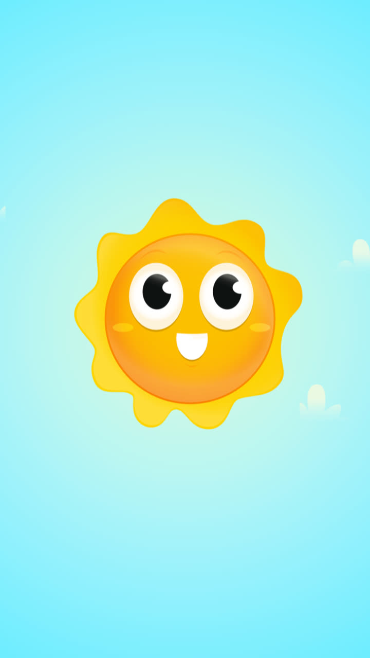 안하세요 여름 배경의 애니메이션