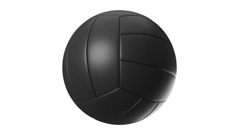 black volleyball isolated on white background.