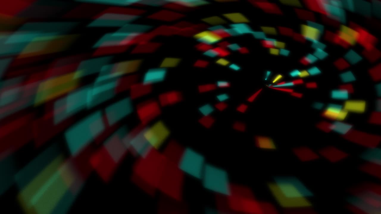 Abstraktní záběry na pozadí barevné červí díry časem. Smyčkové vířivé video. Vesmír, univerzum, vír černé díry, tunel hyperprostoru, nekonečno. Sci-fi, futuristická mezihvězdná animace.