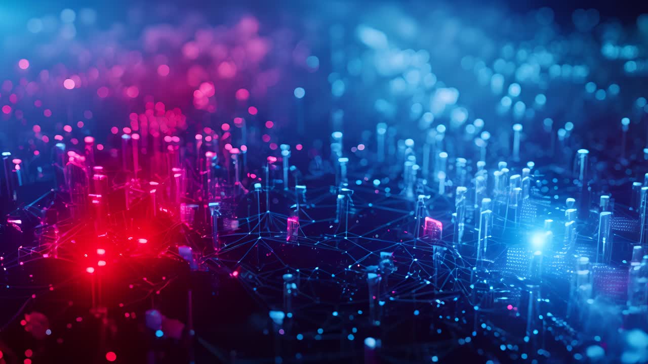 paisaje urbano digital abstracto