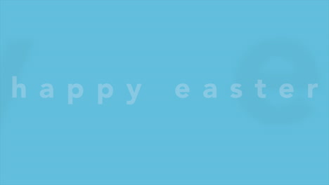 cheerful easter wishes on a blue background in handwritten style