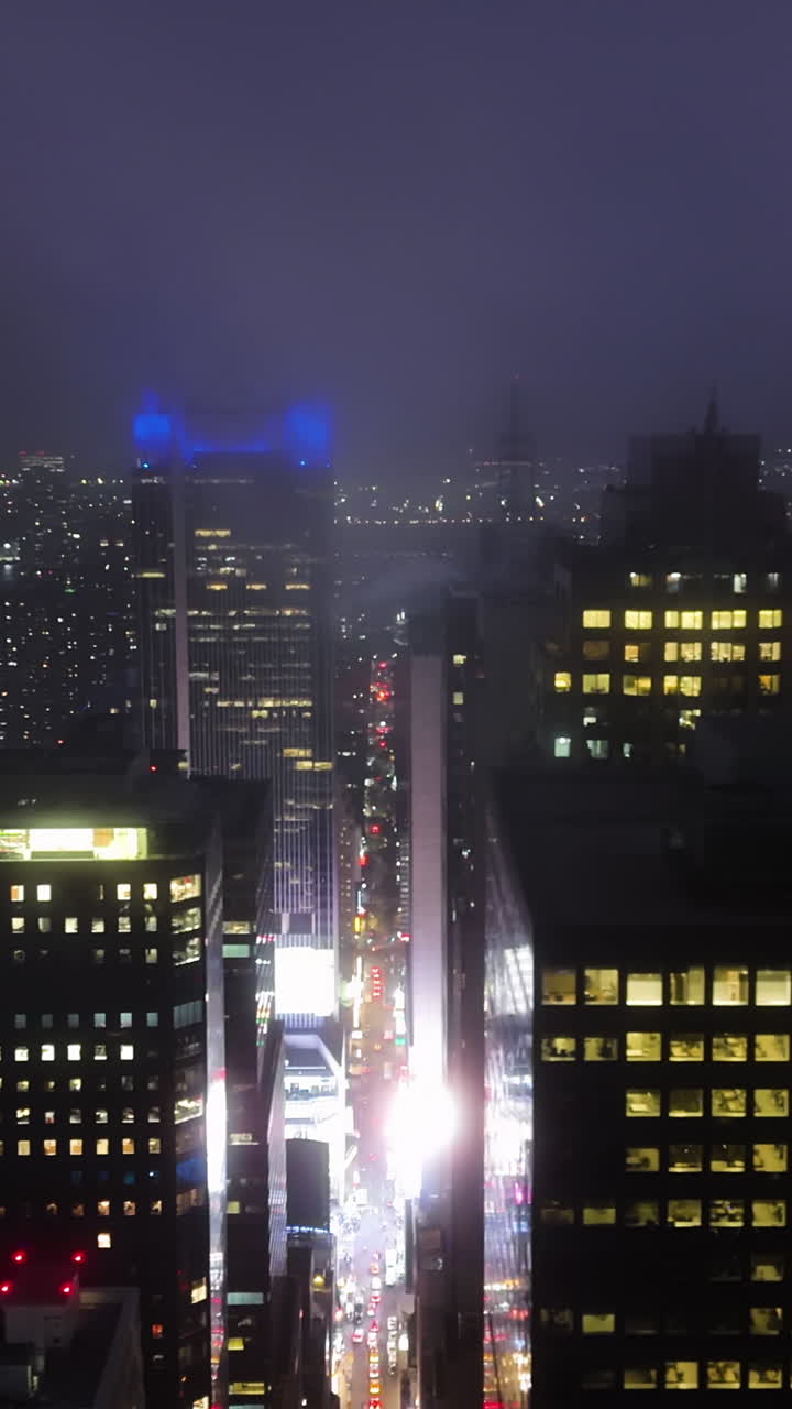 Night View of New York City from Above