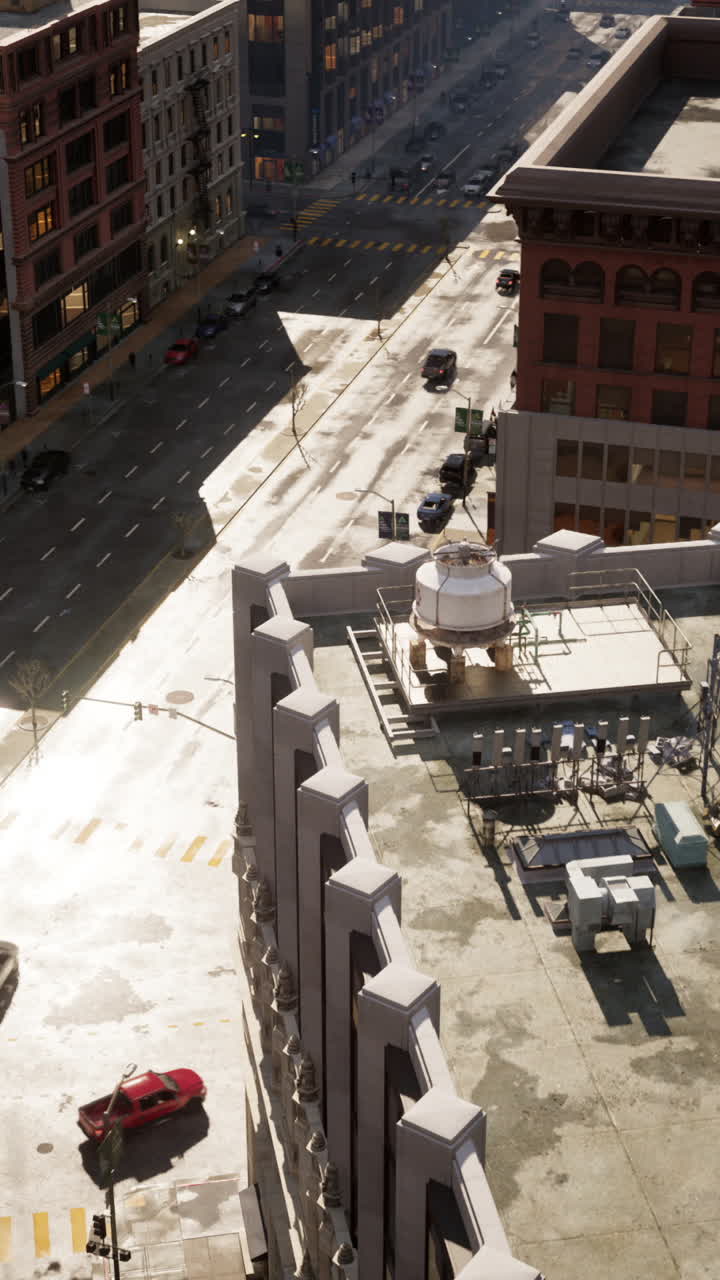 vista aérea de una calle de la ciudad