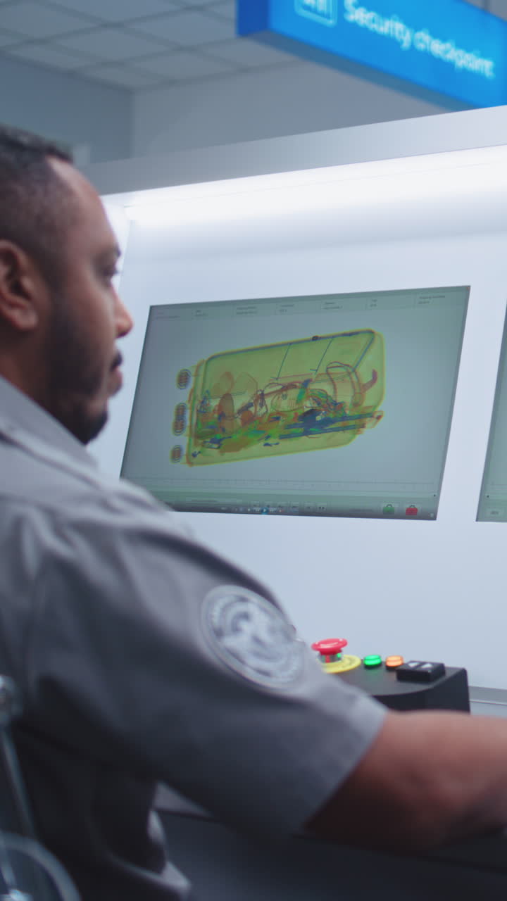 inspección de rayos x de seguridad del aeropuerto