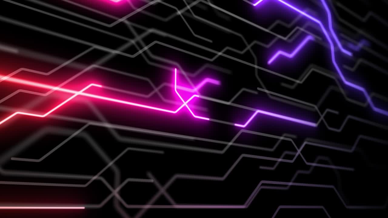 4k bucle de placa de circuito, placa base, chip digital. fondo de ciencia tecnológica. procesador de comunicación integrado. componente de ingeniería de la información con bokeh. tecnología de hardware de computadora de renderización 3d