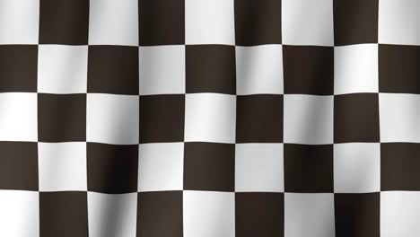 checkered finish racing flag waving. loopable. cgi animation.