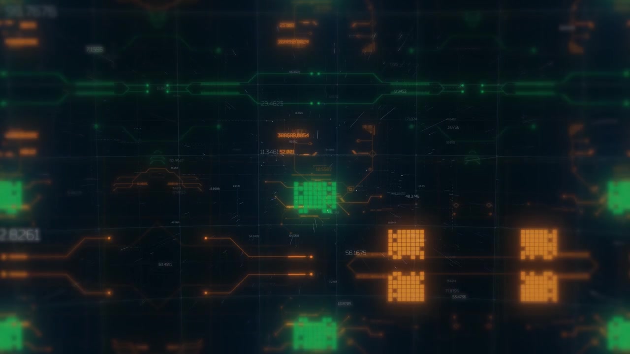 Digital Circuit Data Processing Animation