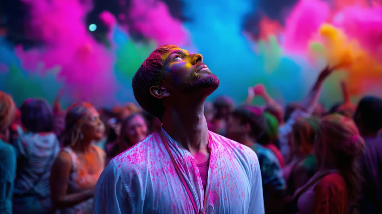 Celebrazione del festival dei colori Holi