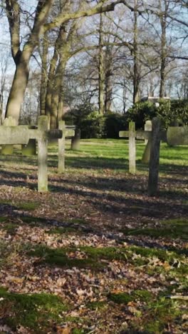 cemetery in a park