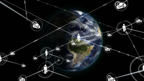 Steckverbinder-Bewegen-Und-Digitale-Daten-Mit-Digitalem-Globus