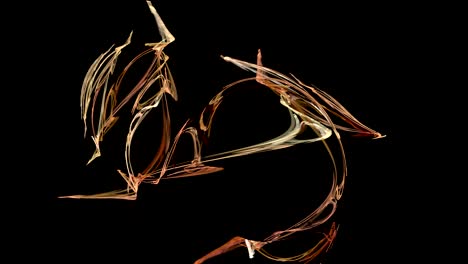 gold strings abstract loop motion background