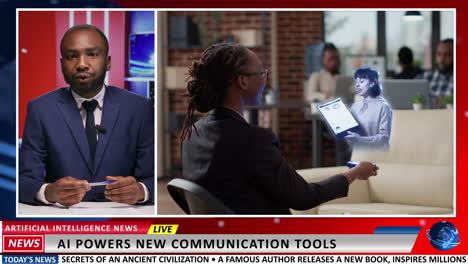 reportage about ai innovation live on tv