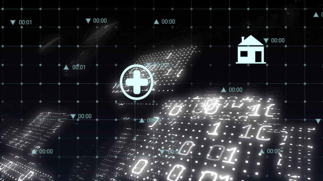 생태학 아이콘과 데이터에 대한 연결 네트워크의 애니메이션