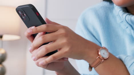 Networking,-communication-and-woman-hand