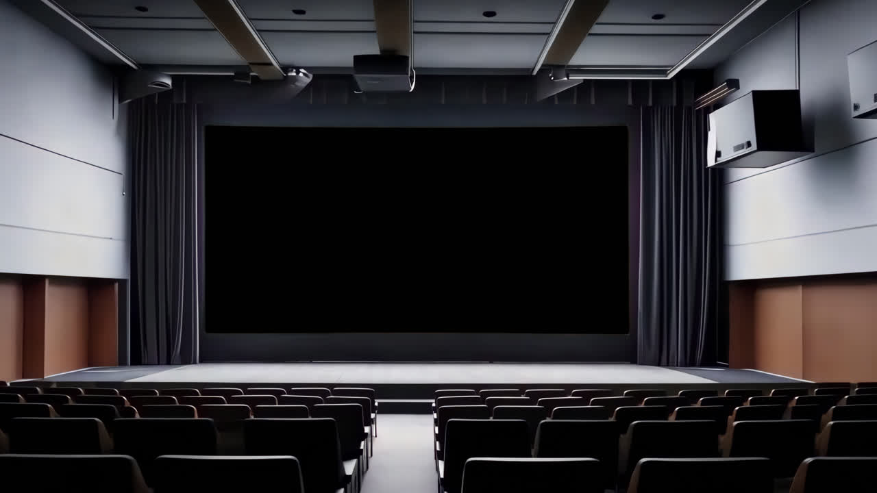 Mockup live di uno schermo cinematografico, sovrapposizione animata, video 4K trasparente, canale alfa, ProRes 4444
