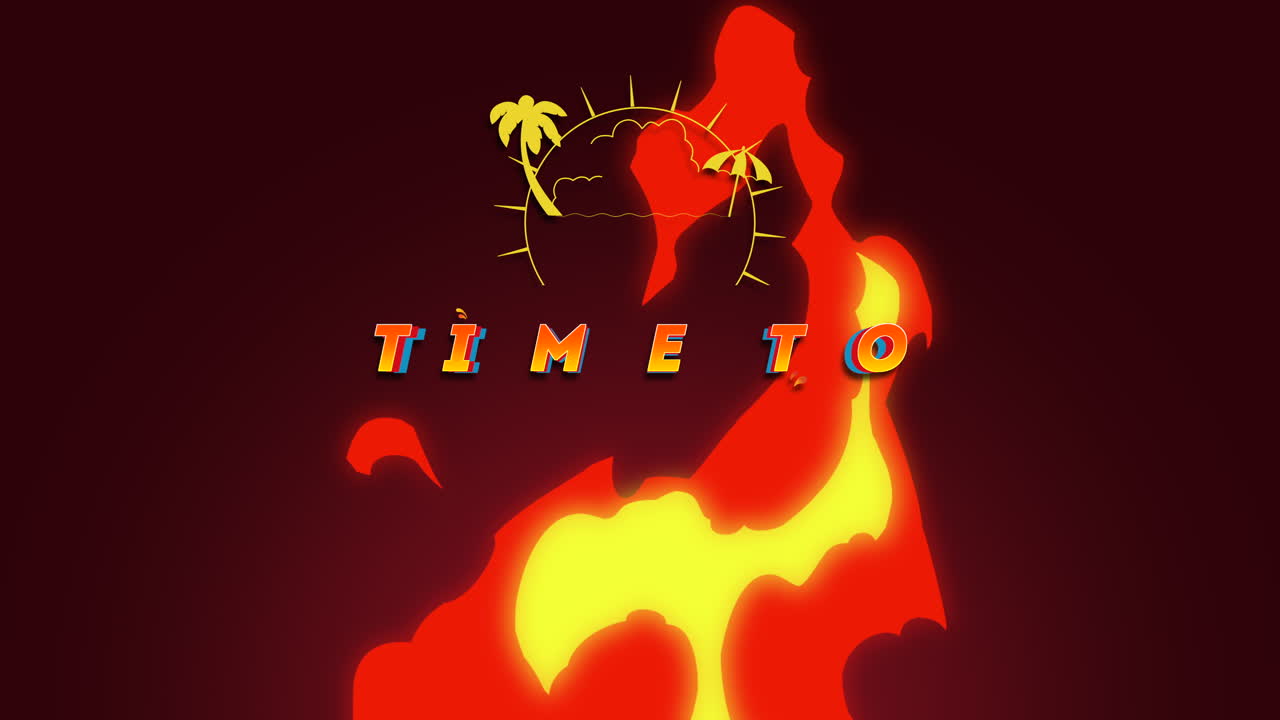 태양 광선과 불타고 손바닥으로 여행하는 시간