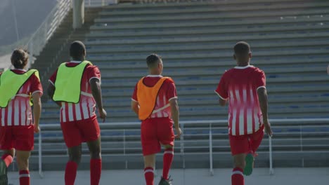 Jugadores-De-Hockey-Preparándose-Antes-De-Un-Partido.