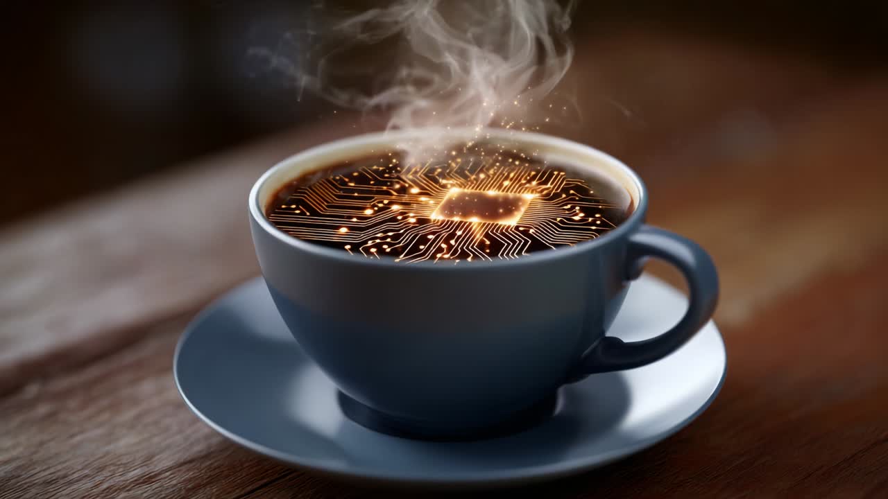 Caffè con un chip