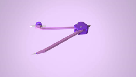 animation of purple compass spinning over purple background