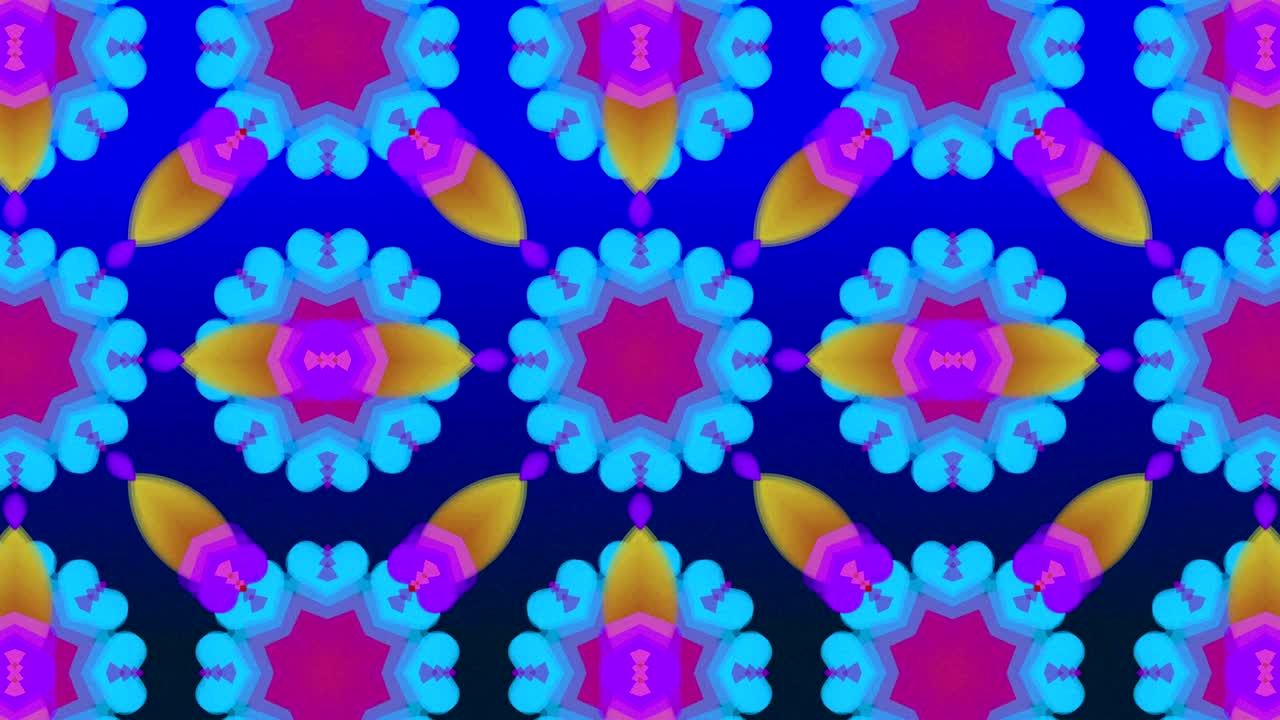 animación de formas abstractas que se mueven en movimiento hipnótico contra un fondo azul