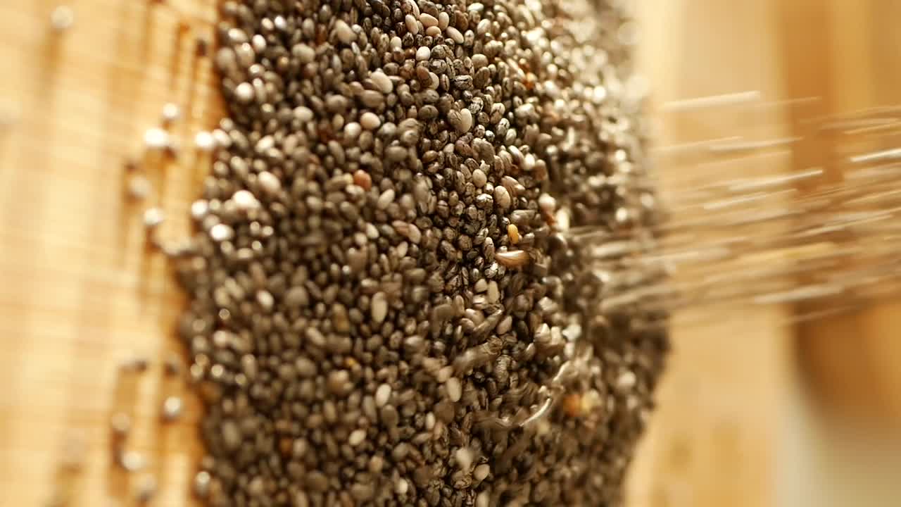 Primo piano di semi di chia