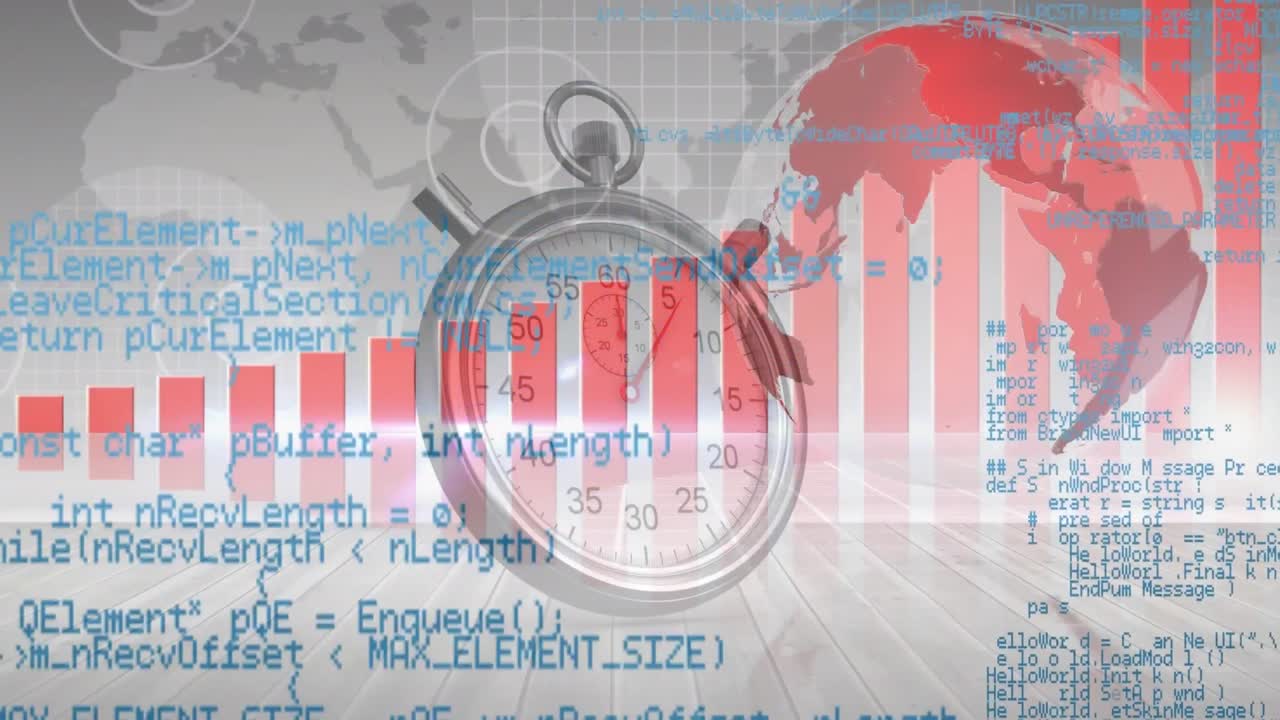 지구, 데이터 처리 및 스토프워치로 통계의 애니메이션