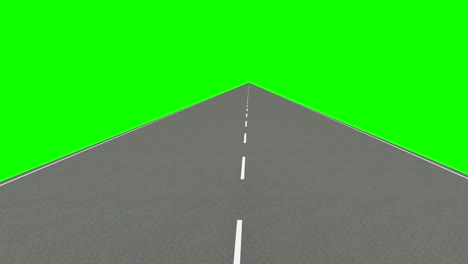 bucles de carretera en fondo verde
