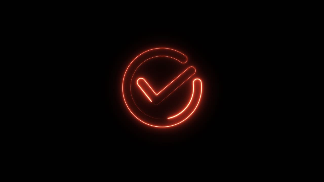 Glowing Check Mark Icon