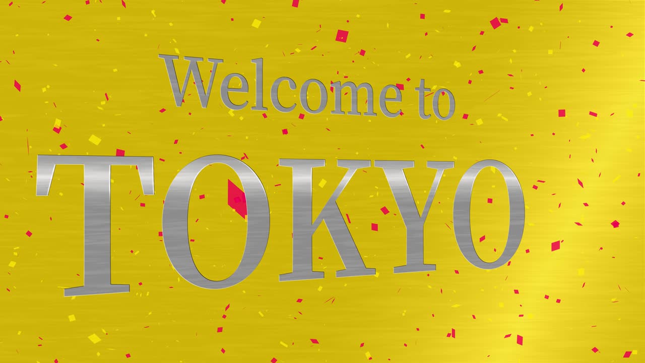 도쿄에 오신 것을 환영합니다: 메시지, 텍스트, 애니메이션, 모션 그래픽