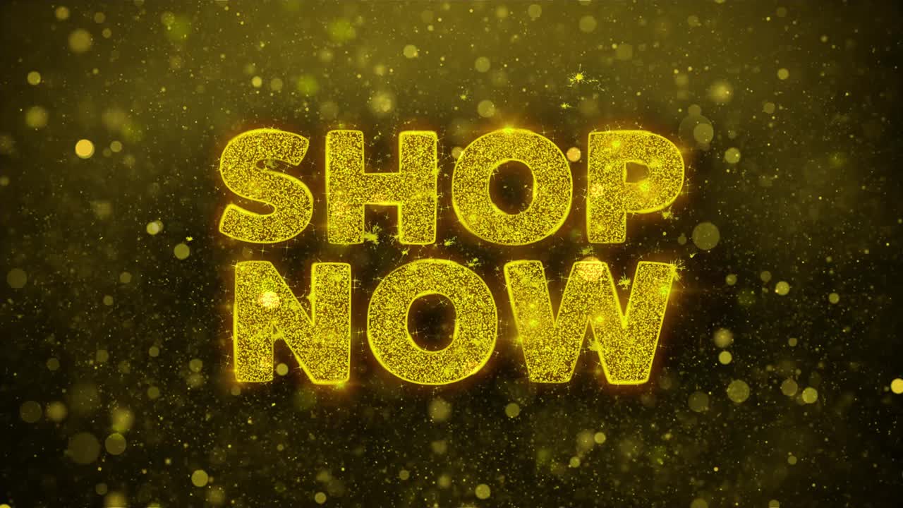 Shop Now Glitter Banner