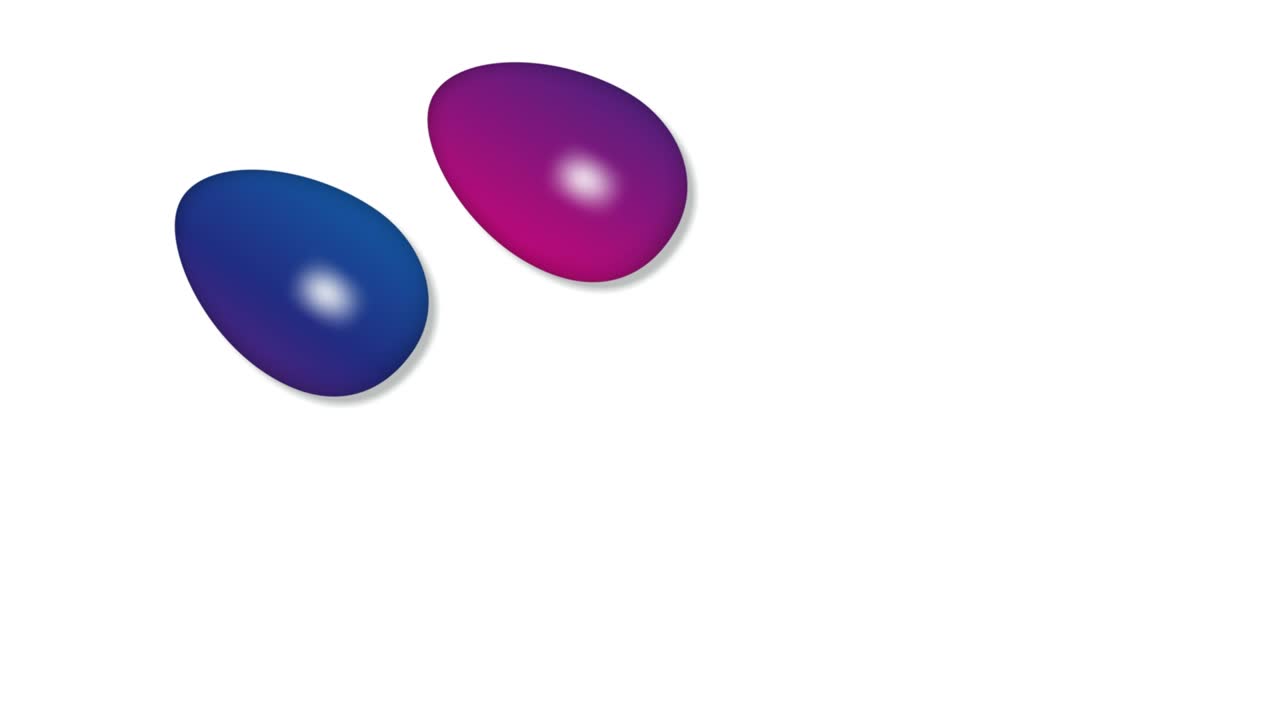 Animation, Easter eggs on a light background. Video for presentation.Rotating seamless loopable hd animation.