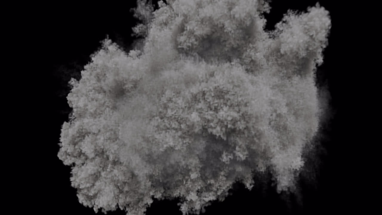 Double fiery explosion on transparent background