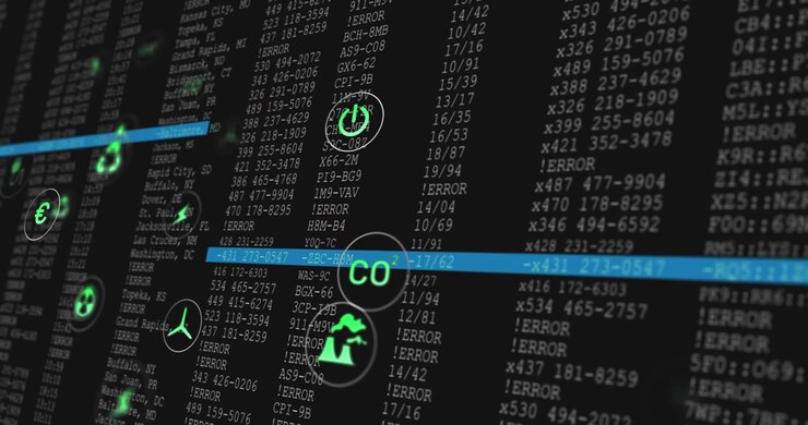Animatie van meerdere digitale iconen over dataverwerking tegen een zwarte achtergrond.