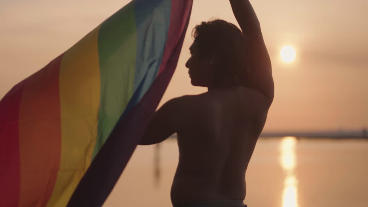 Pride Flag at Sunset