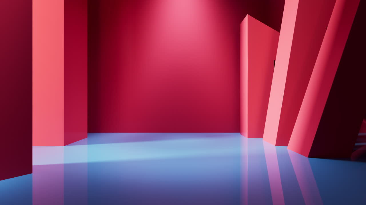 Abstract geometric interior structure, 3d rendering.