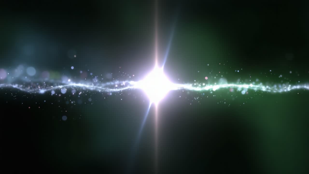 Een prachtig spectrum van licht en deeltjes met een kosmische scène van fonkelende sterren en kosmisch stof in de diepten van de ruimte met fascinerende visuele effecten