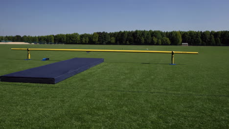 high jump training area on a track