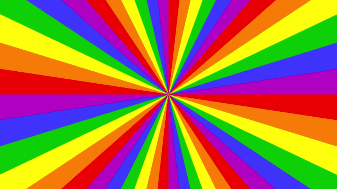 el fondo del arco iris lgbt giratorio, el desfile del orgullo gay los rayos del arcoirís giratorios