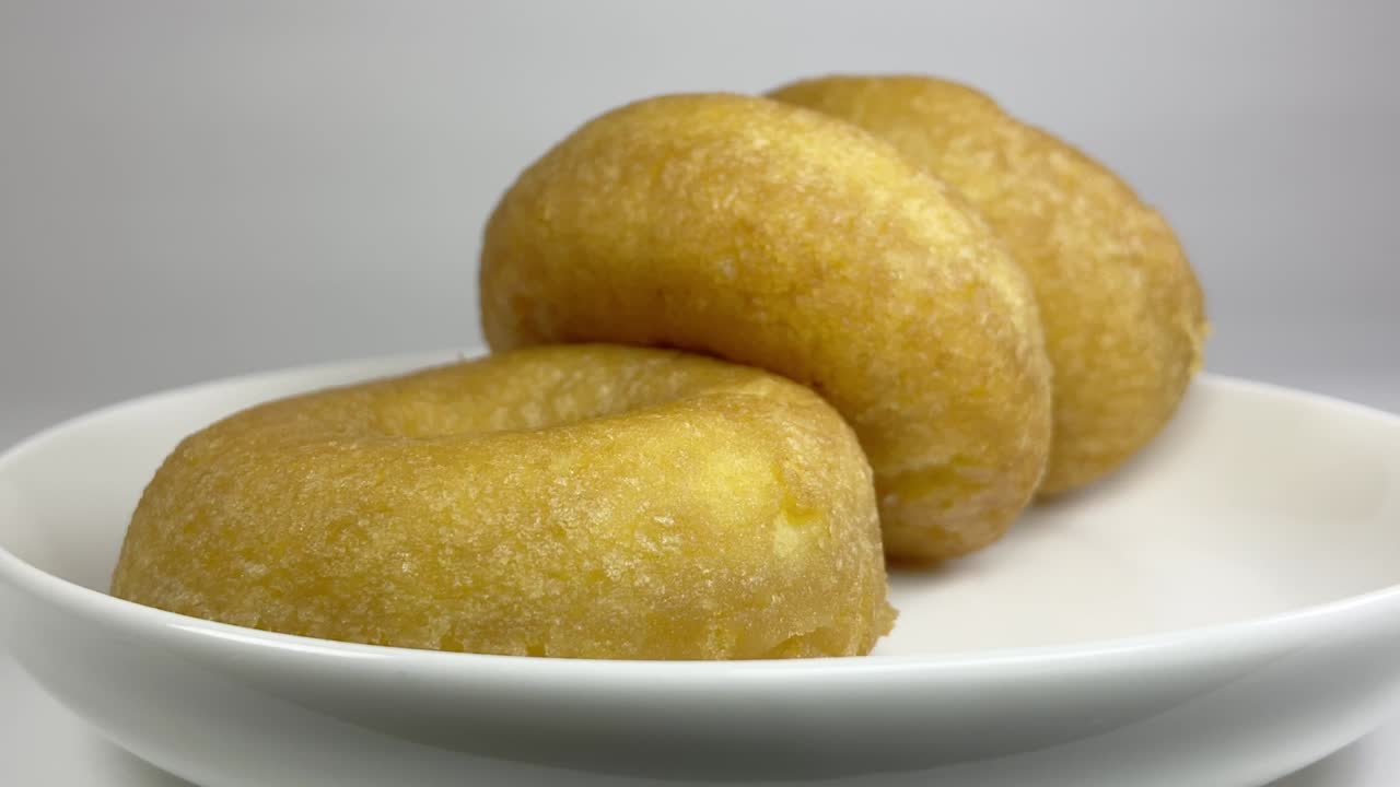 donut pequeño, video en primer plano