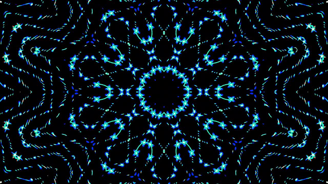 luz abstracta brillante que gobierna el color completo, caleidoscopio, fondo negro