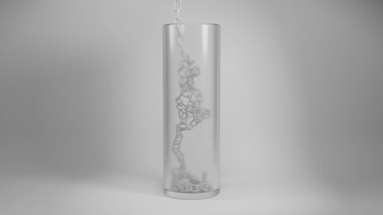 en una cadena cilíndrica