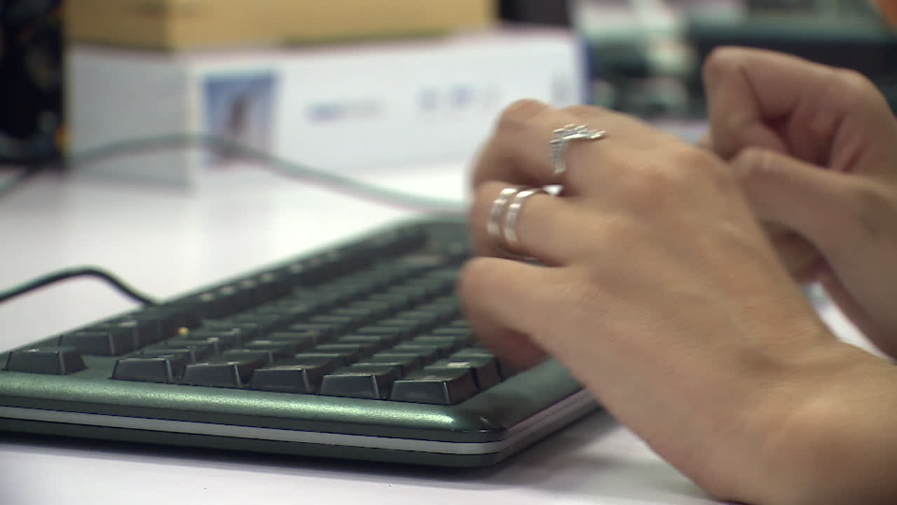 Person working at a computer