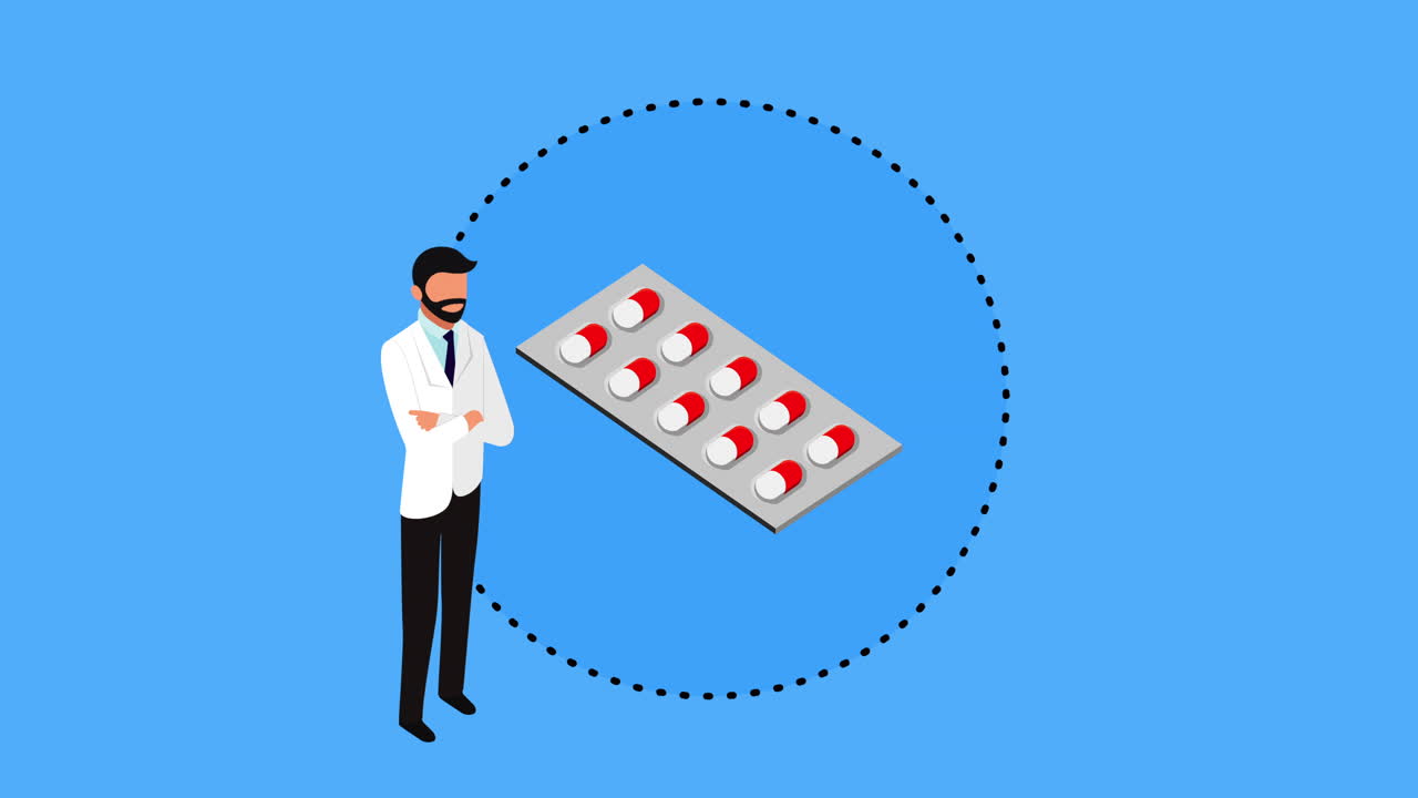 의료 키트를 가진 전문 의사