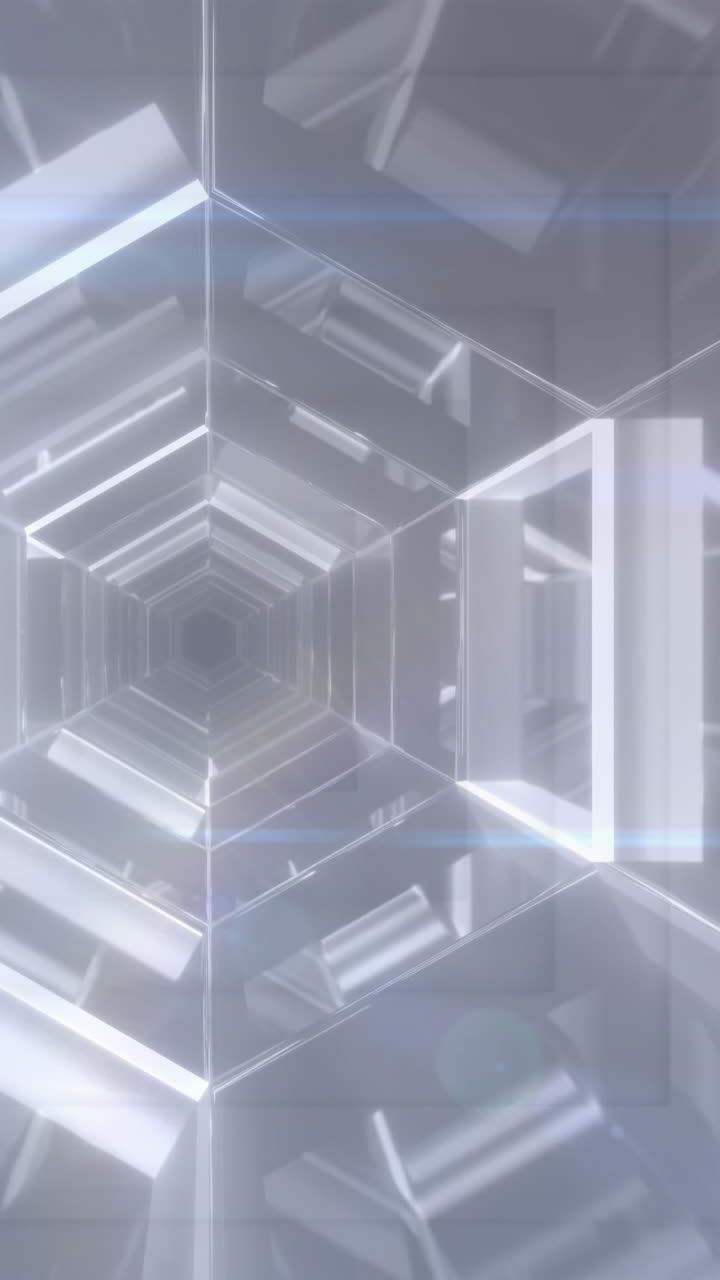 디지털 터널을 통해 사각형의 애니메이션