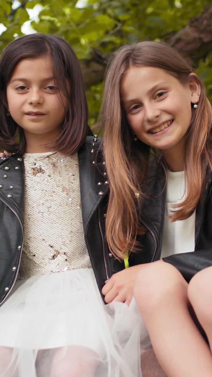 Two girls in vertical