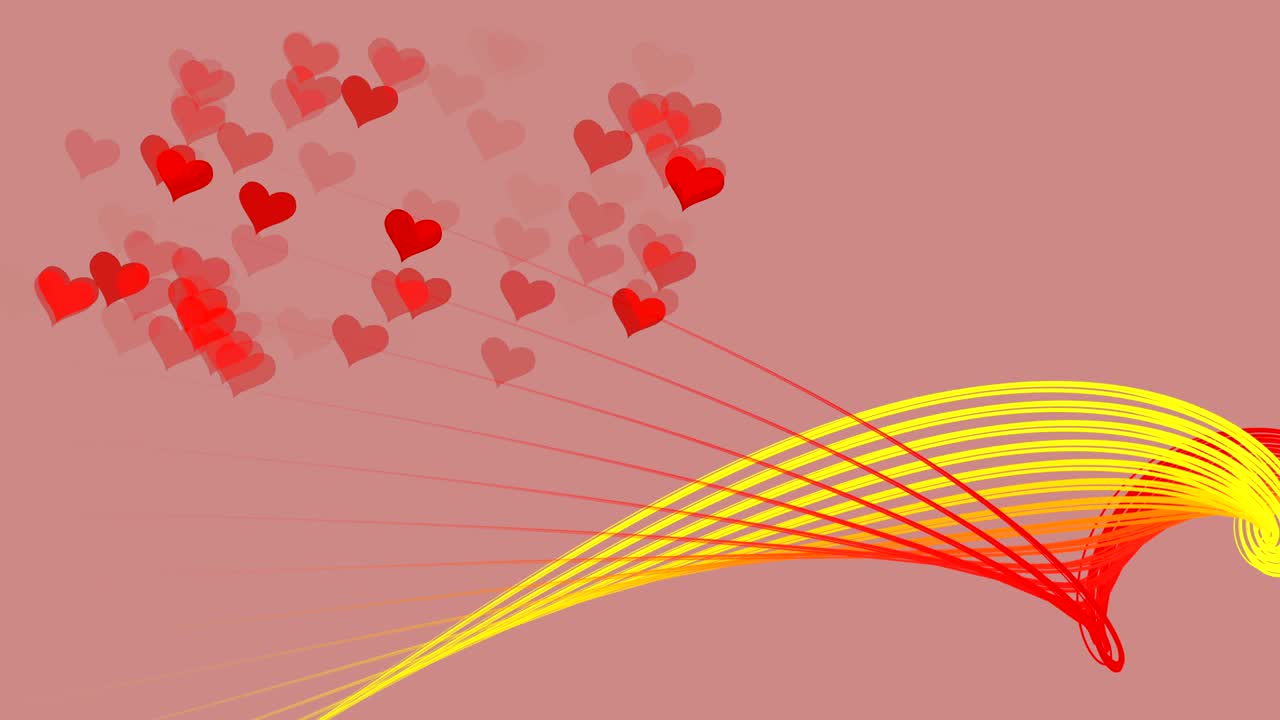 추상적인 크리스마스와 은 심장 모양, 흐르는 발렌타인 데이, 사랑, 관계, 휴가, 행사, 축제