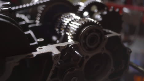 details of open motorcycle engine