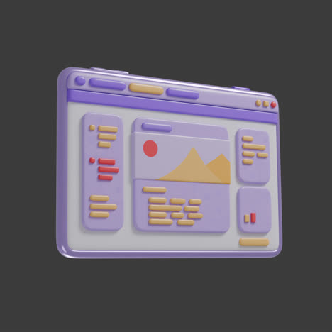 3D Rendered Webpage Illustration
