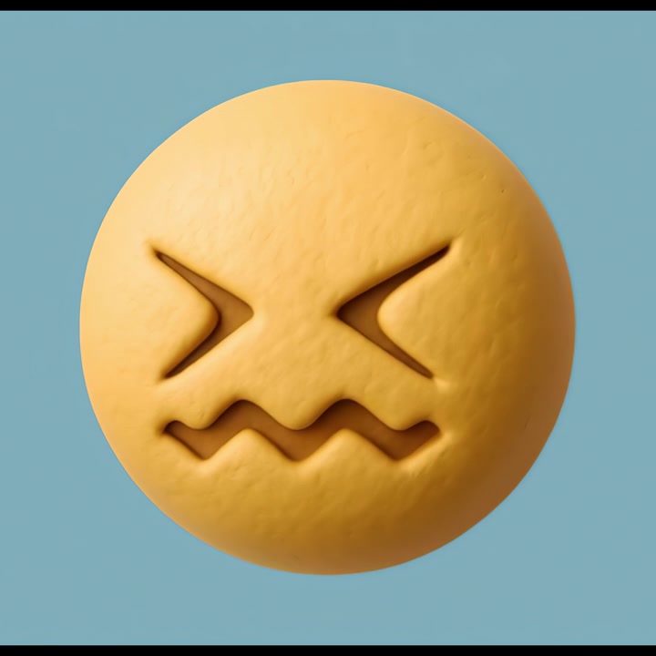 3D Animated Emoji Showing Disgusted or Frustrated Expression